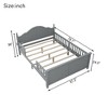 Twin Bed Frames for Kids with Rails, Wood Platform Bed with Headboard and Footboard, Girls Twin Beds - 3 of 4