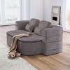 KWPZQEB 2-in-1 Folding Sofa Bed, Convertible Sleeper Chair with 4 Pillows and Blanket, Chenille Floor Folding Bed Lounge Sofa for Living Room - 3 of 4