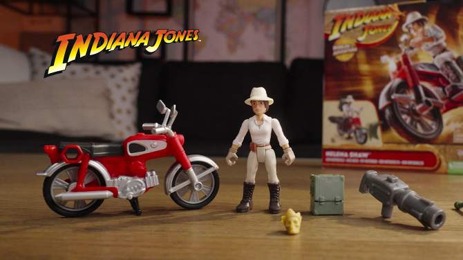 Hasbro Indiana Jones: Worlds of Adventure Helena Shaw with Motorcycle Action Figure, 2 of 11, play video