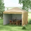 10' x 10' Pop Up Canopy with Sidewalls, Weight Bags and Carry Bag, Height Adjustable Tent for Parties - 2 of 4