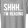 Women's - Instant Message - Shhh I'm Reading Short Sleeve Graphic T-Shirt - 2 of 4