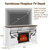 CuisinSmart  TV Stand (Up to 65" TVs), 60" Farmhouse Media TV Console with Sliding Barn Door Storage Cabinet (Fireplace Not Included) - 2 of 4