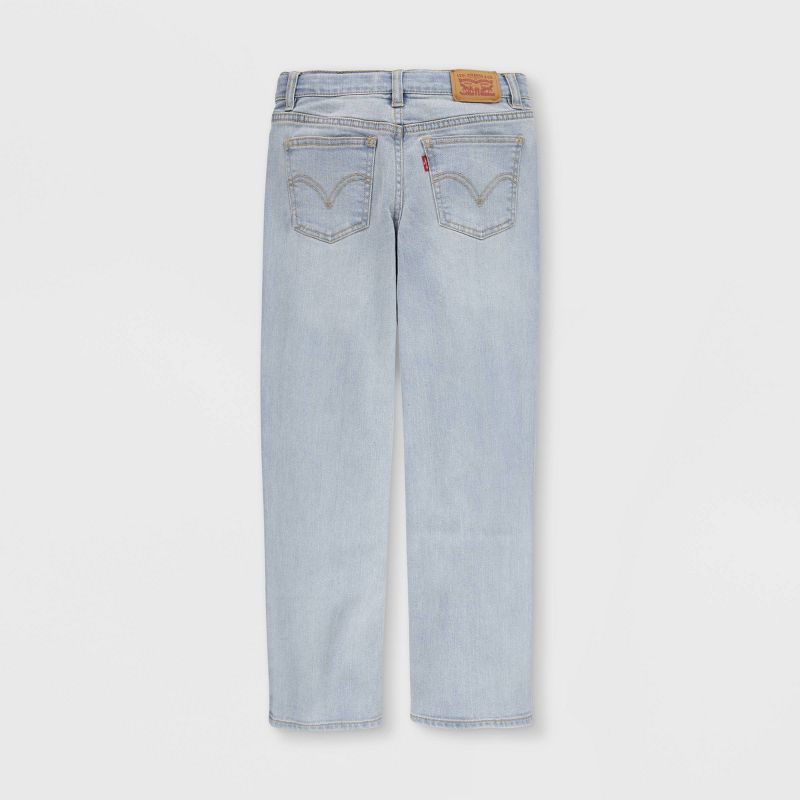Levi's® Girls' Mid-Rise Wide Leg Jeans - Dark Wash, 2 of 6