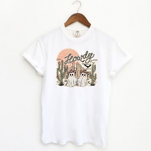 Simply Sage Market Women's Howdy Ghosties Short Sleeve Garment Dyed Tee - 1 of 2