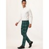 Lars Amadeus Men's Plaid Casual Slim Fit Flat Front Checked Printed Business Trousers - 4 of 4