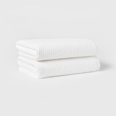 White Ribbed Edge Towels, Hobby Lobby