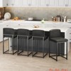 Bar Stools Set of 2, Modern Barstools w/ Backs, Counter Height Bar Stool Chairs for Kitchen Island - 3 of 4