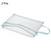 Unique Bargains Nylon Document Office Supply Zip Pouch with Handle 2 Pcs - 3 of 4