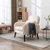 Accent Chair With 4 Anti Slip Foot Pads, Cushion, Solid Wood Frame Modern Tufted Single Reading Sofa Armchair - 4 of 4