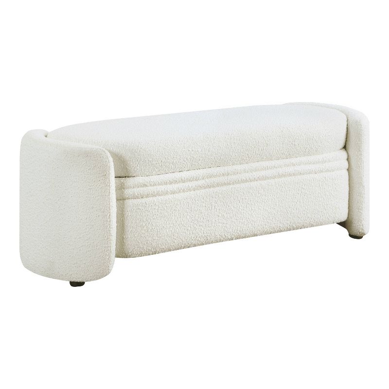Makine Glam Boucle Storage Bench for Bedroom and Entryway - HOMES: Inside + Out, 1 of 7