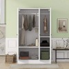 ORRD White 3-Door Shutter Wardrobe with Shelves - 2 of 4