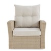 All-Weather Wicker Canaan Outdoor Armchair with Cushions Brown - Alaterre Furniture: Patio Accent Chair, Weather-Resistant - 2 of 4