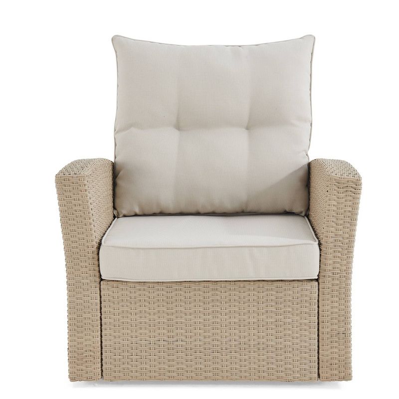 All-Weather Wicker Canaan Outdoor Armchair with Cushions Brown - Alaterre Furniture, 3 of 11