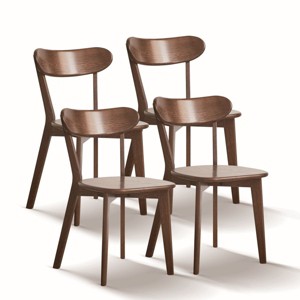 Solid Wood Dining Chairs Set of 4,FAS Grade Oak Natural Wood Side Chairs for Kitchen/Dining Room-The Pop Home - 1 of 4