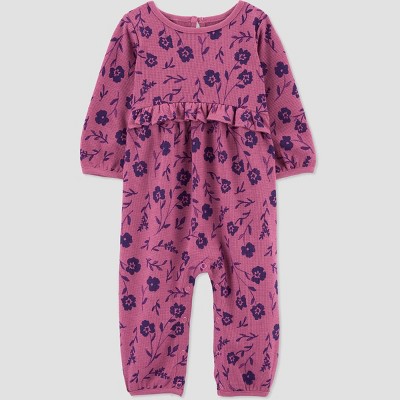 Carter's Just One You® Baby Girls' Ruffle Jumpsuit - Purple 6M