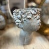 Slickblue Cute Pouting Girl Planter, Concrete Succulent Pot, 2 Design Options, Indoor Decorative Accent, 6"-6.5"W - 2 of 4