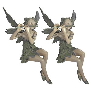 Design Toscano Fairy of the West Wind Sitting Statue: Set of 2 - 1 of 4