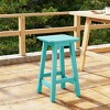 WestinTrends Malibu 24" All Weather Hdpe Outdoor Patio Square Backless Counter Stool - 2 of 4