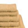 Plazatex Cozy Home 100% Cotton Towel Set - 6 Piece - 56"x56", Khaki - 2 of 3
