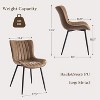 coucheta Mid Century Modern Upholstered Dining Chairs, 2 Pack Leather Upholstered Dining Chairs, Armless Chair with Back, for Dining Room, Kitchen - 2 of 4