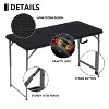SUGIFT 4ft Portable Plastic Folding Tables for Home Garden Office Indoor Outdoor, Black - 4 of 4