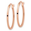 Black Bow Jewelry 1.5mm Square Tube Oval Hoop Earrings in 14k Rose Gold, 26mm (1 Inch) - 2 of 4