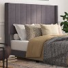 Soren Velvet Upholstered Platform Bed Frame with Wingback Headboard - Taylor & Logan - 2 of 4