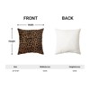 Cheetah Pillow Covers 18x18 Inch Set of 2 Leopard Brown Throw Pillows Animal Skin Print Pillow Cases - 4 of 4