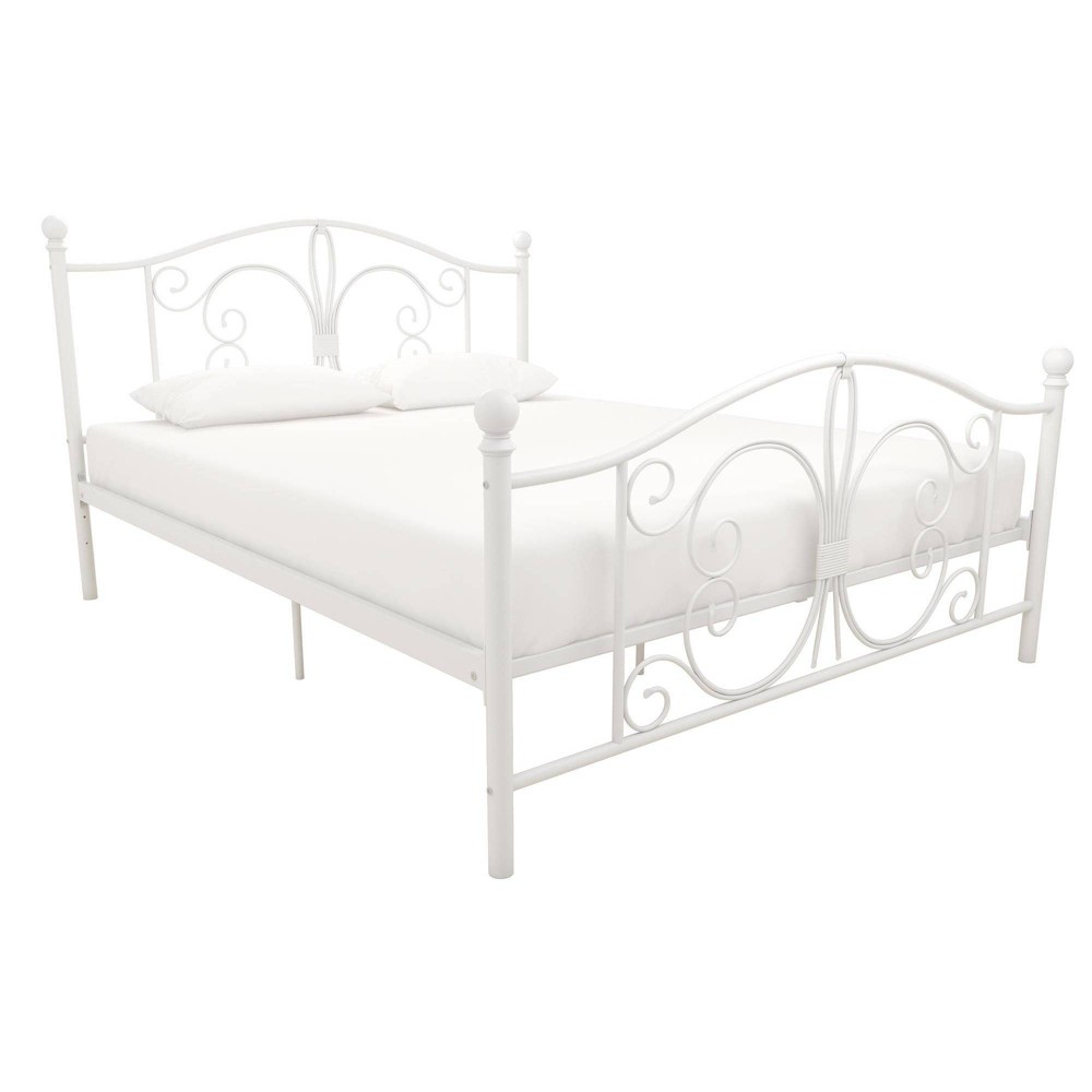 Photos - Bed Frame Bombay Metal Bed  - White - Dorel Home Products(Queen)