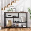 Console Table, 4-Tier Sofa Tables Narrow Entryway Table with Glass Shelf and Metal Frame - 4 of 4