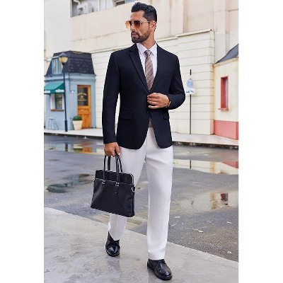 COOFANDY Men's Casual Blazer Slim Fit Two Button Lightweight Sport Coats Business Suit Jacket Black 50 — фото 4
