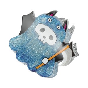 Unique Bargains Halloween Ghostly Skull Design Claw Clip Blue Black 1 Pc - 1 of 4