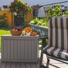 Infurnic Deck Boxes, Outside Storage Box Container with Handle for Storage Patio Furniture, Garden Tools, Pool Supplies, Brown, 30.75"*17.1"*21.85" - 2 of 4