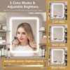 Corner Vanity Desk with LED Mirror, Lots Open Shelves & Charging Station, 3 Lighting Modes, Gray - 4 of 4