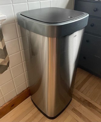 Eko Ecosmart Soft-Square Stainless Steel Motion Sensor Trash Can - 21.1 Gallon, Kitchen Trash Can