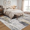 Acekool 4x6 Modern Colorful Abstract Area Rug, Washable, Non-Slip Low Pile Carpet, Contemporary Multi/Red Accent Rug for Living Room, Bedroom - 2 of 4