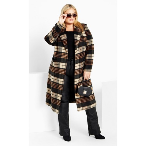 City Chic Women s Plus Size Alani Coat Camel 24w Target