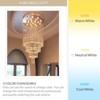 Ludomide Modern 6.5ft High Ceiling Chandelier, 18-Lights Raindrop Crystal Fixture, Luxury Cascading Lighting for Living Room, Foyer, Staircase - image 3 of 4