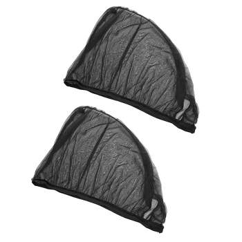 Unique Bargains Sun Shade Car Side Window Front Breathable Mesh Anti-UV Protect Universal 23.62"x19.69" Black 1 Pair