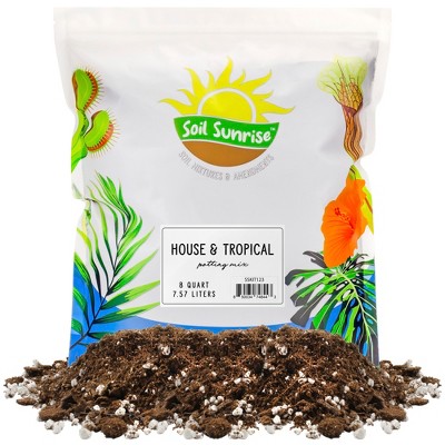 Soil Sunrise Tropical House Plant Potting Mix for All Types of Indoor House Plants