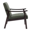 Homy Casa Modern Upholstered Accent Chair with Curved Wood Arms for Living Room or Bedroom - 4 of 4