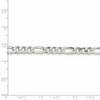 Black Bow Jewelry 5.5mm Sterling Silver Flat Figaro Chain Bracelet - 4 of 4