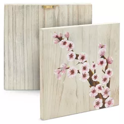 Bright Creations Large 12x12 Wood Board for Crafts, Rustic Paulownia Wooden Board Plaques for DIY Projects, 2 Pack