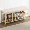 Shoe Bench with Storage ¨C 2-in-1 Shoe Rack & Comfortable Entryway Bench with 2-Tier Shelf for Hallway, Front Door, Bedroom - 3 of 4