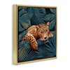 Stupell Industries Tropical Leopard with Glitz Gem Floating Frame Canvas Art, Gold, 18" x 18" - 2 of 4