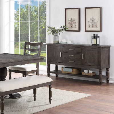 Hutchins 60" Washed Espresso Wood Server
