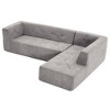 NicBex Couches for Living Room 112.2" L-Shaped Modular Sectional Sofa Bed Modern Minimalist Upholstered Free Combination Sofa - 4 of 4