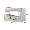 Twin Over Full Bunk Bed with Trundle and Storage Drawers for Bedroom - 3 of 4