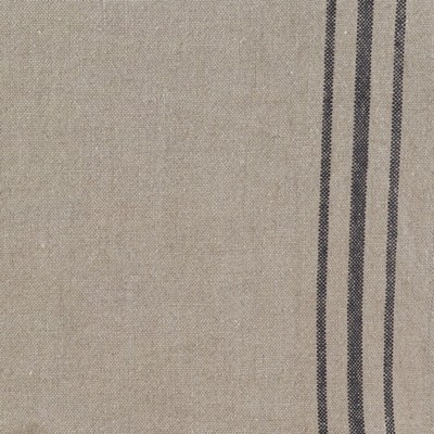 Beige Striped Linen Coastal Table Runner, 16" x 72"