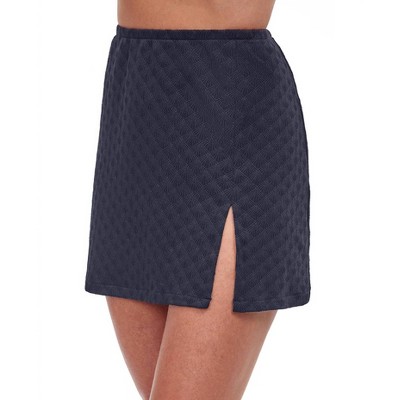 Women's Textured Cover Up Mini Skirt With Slit - Gottex